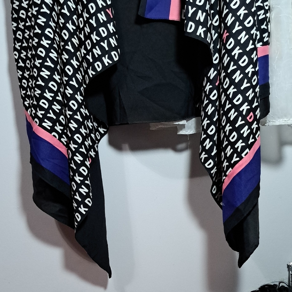 Dkny Black And Multicolor Patterned Vest - image 4